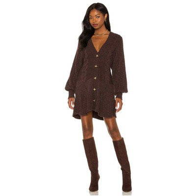 NEW Free People Penelope Mini Dress Plum Jam Purple Womens Small Sweater Knit | eBay US