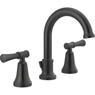 Delta Chamberlain 8 in. Widespread 2-Handle Bathroom Faucet in Matte Black 35747LF-BL - The Home ... | The Home Depot