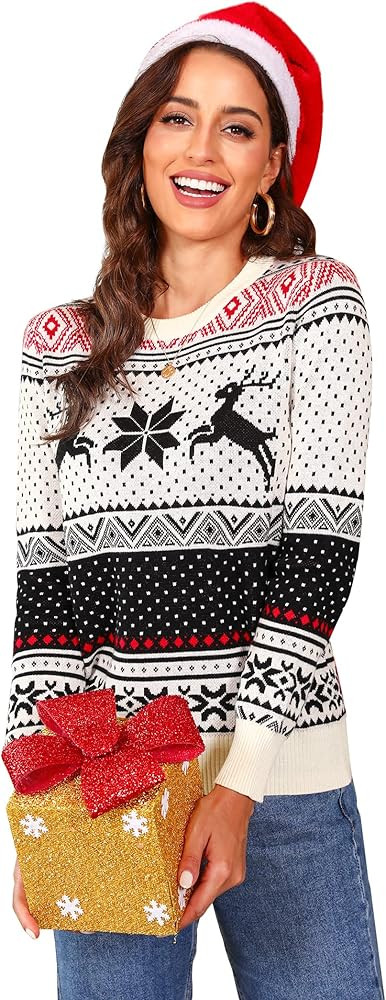 Reindeer Sweater, Christmas Sweater  | Amazon (US)