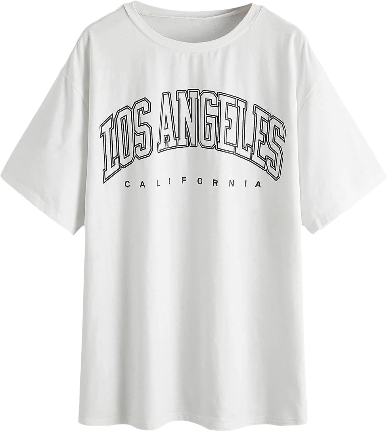 SOLY HUX Women's Casual Letter Print Tee Half Sleeve Loose T Shirt Top | Amazon (US)