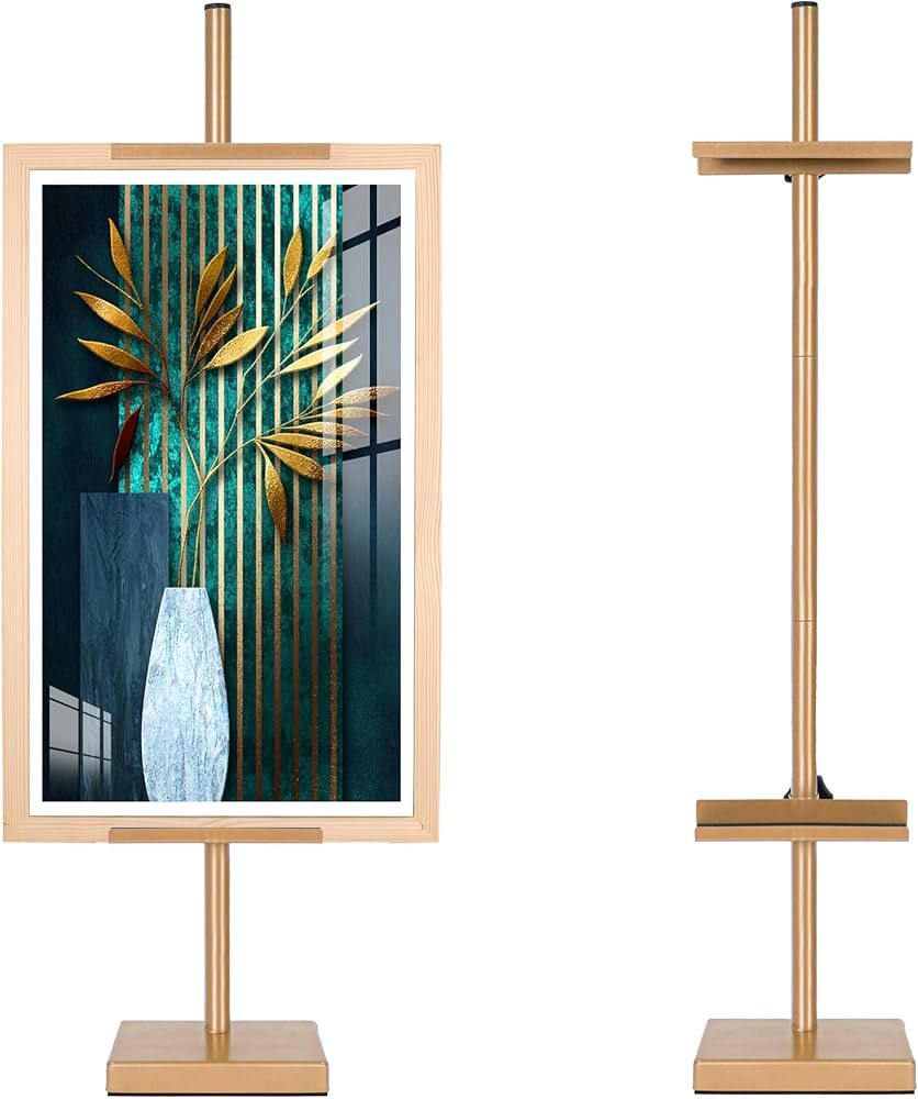 Adjustable Tabletop Easel Stand for Picture Frames up to 30" H - Metal Frame Holder Stand for Sig... | Amazon (US)