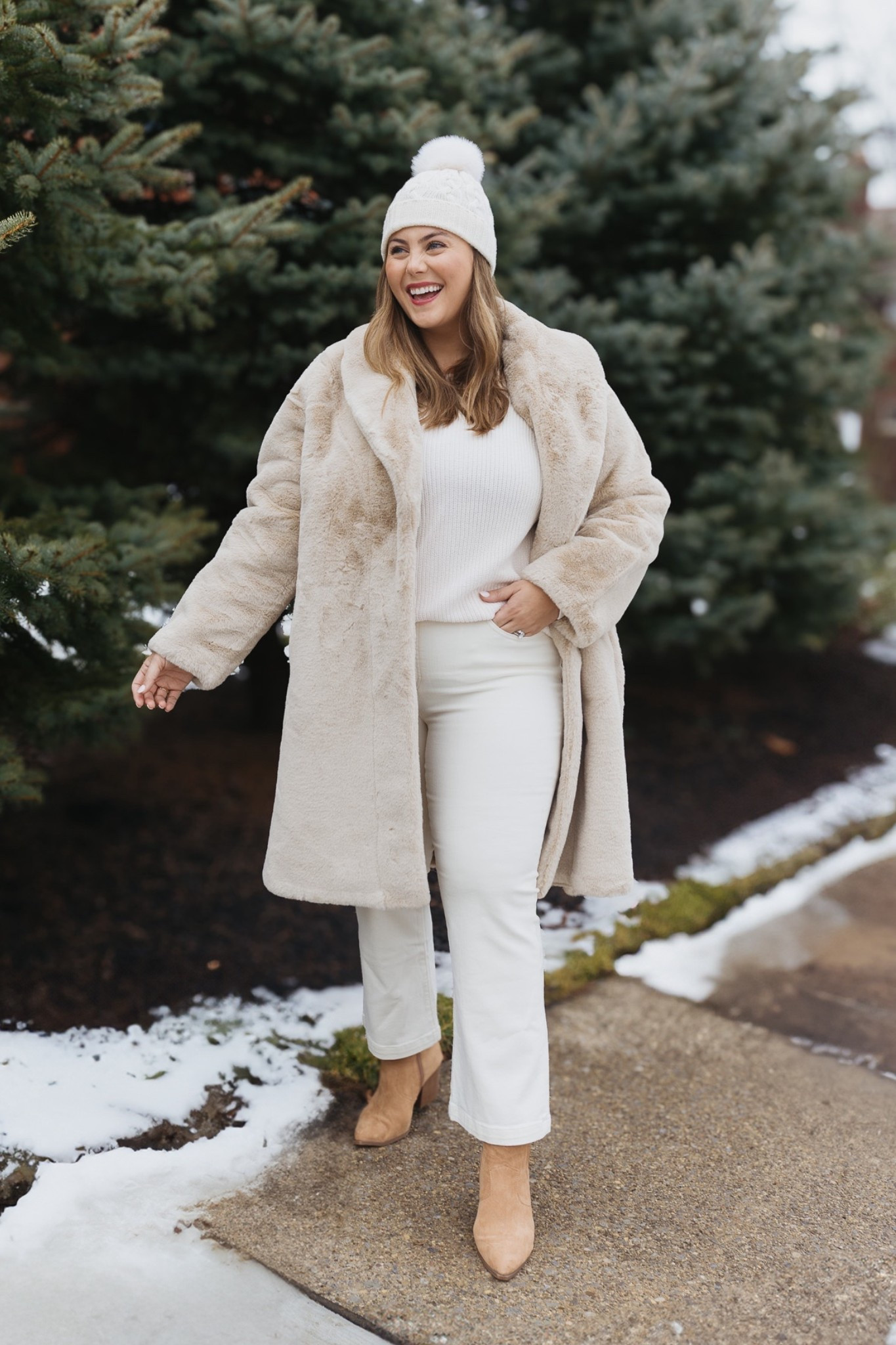 Sharing similar style coats & jeans - wearing size XL in sweater. Use CARALYN15 at Spanx. 

#LTKMidsize #LTKSeasonal #LTKootd