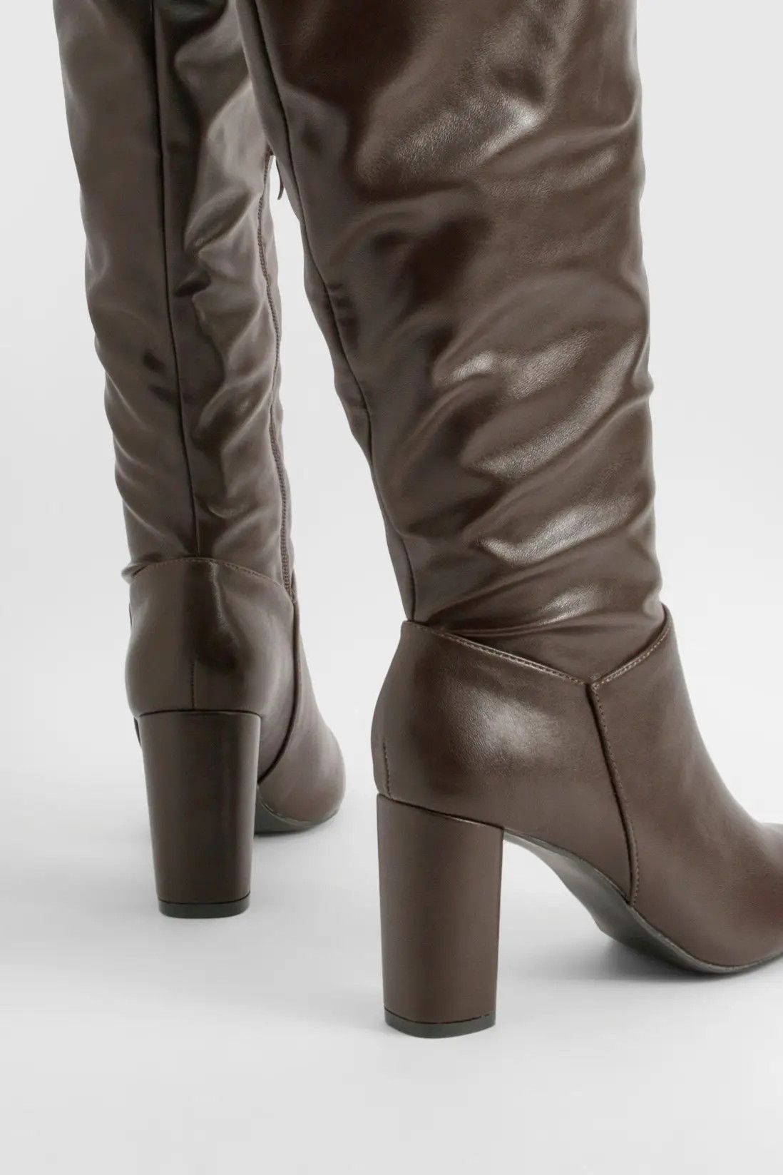 Block Heel Knee High Boots | Boohoo.com (UK & IE)