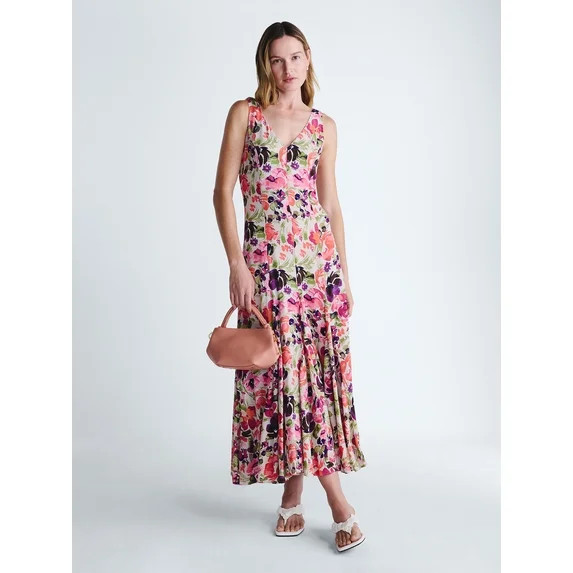Scoop Women's and Women's Plus Maxi Godet Dress, Sizes 0-26W | Walmart (US)