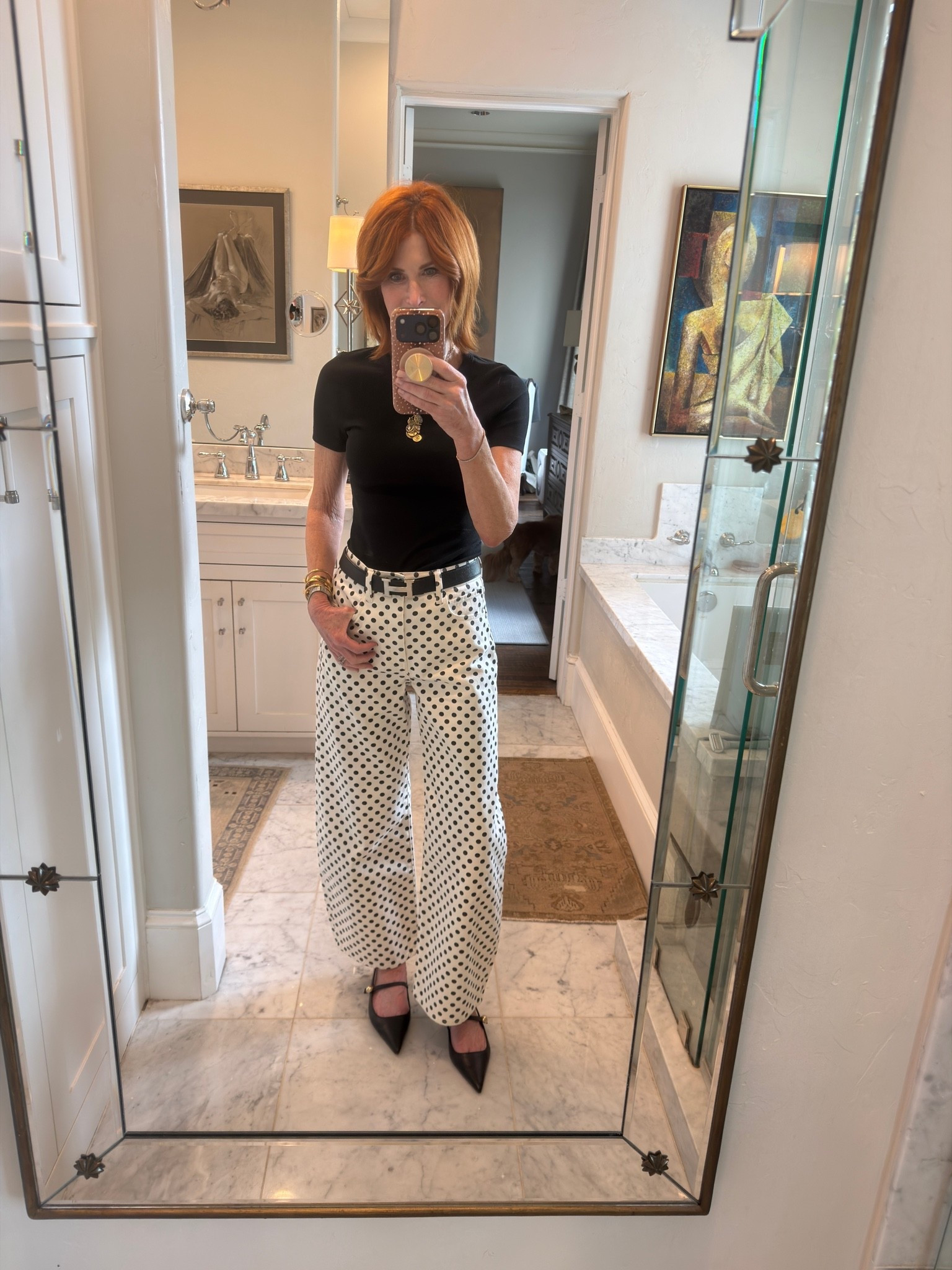 Fancy pants! Wearing a size 23.