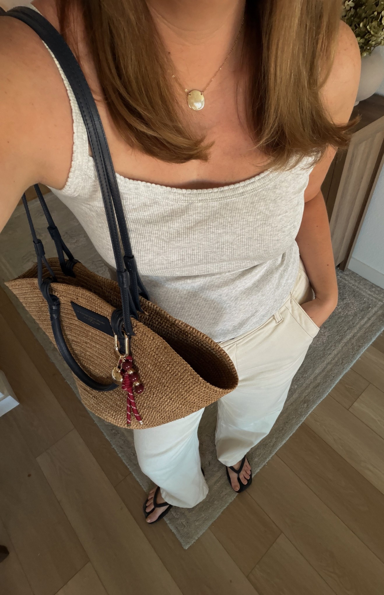 Casual mom ootd, pants are Faherty, tank is a M and the comfiest ever! 

#LTKootd #LTKmomlife #LTKdayinmylife