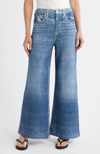 CITY BLUES Wide Leg Cotton Terry Knit Jeans | Nordstrom | Nordstrom