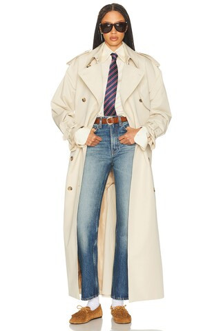 Helsa Classic Oversized Trench in Tan | FWRD 