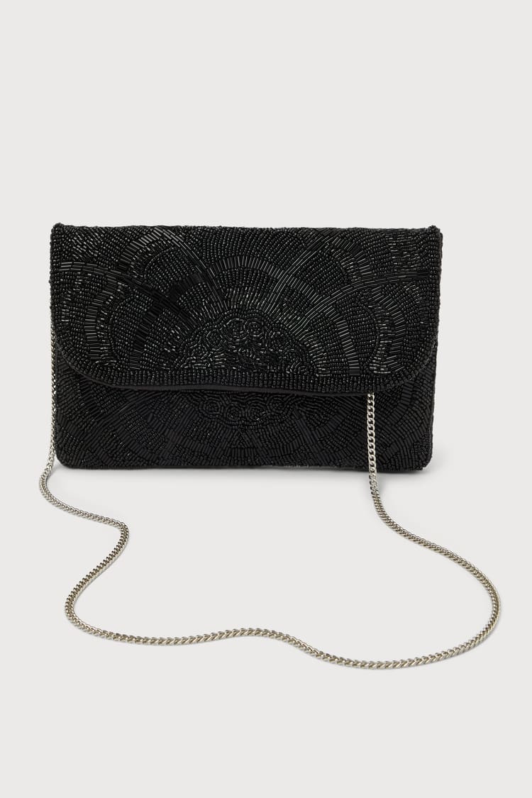 Chic Option Black Beaded Clutch | Lulus
