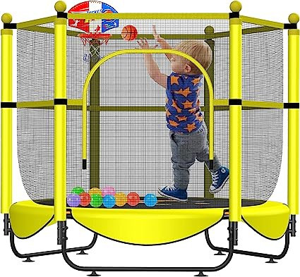 Asee'm 60" Trampoline for Kids with Net - 5 FT Indoor Outdoor Toddler Trampoline with Safety Encl... | Amazon (US)