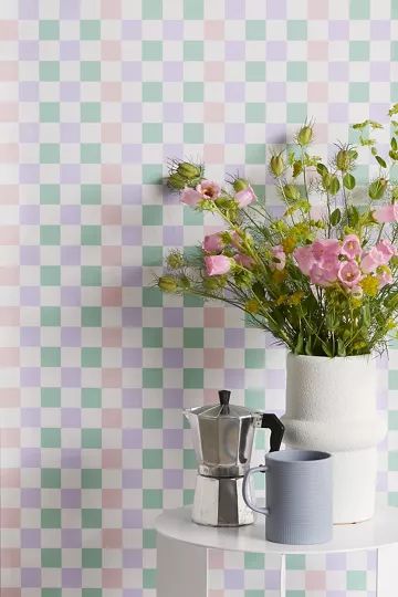Ninola Design Nostalgic Squares Removable Wallpaper | Urban Outfitters (US and RoW)