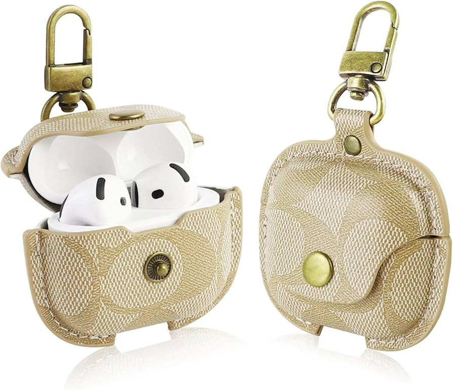 for AirPods 4 Case, Compatible with AirPods 4th Generation Case, Leather Full Body Shockproof Pro... | Amazon (US)