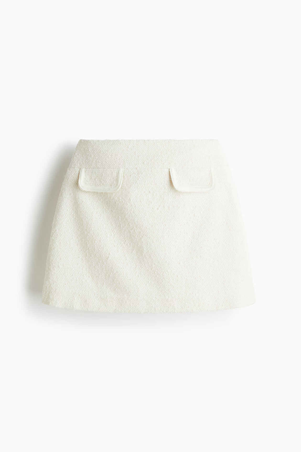 Bouclé skirt - Cream - Ladies | H&M GB | H&M (UK, MY, IN, SG, PH, TW, HK)