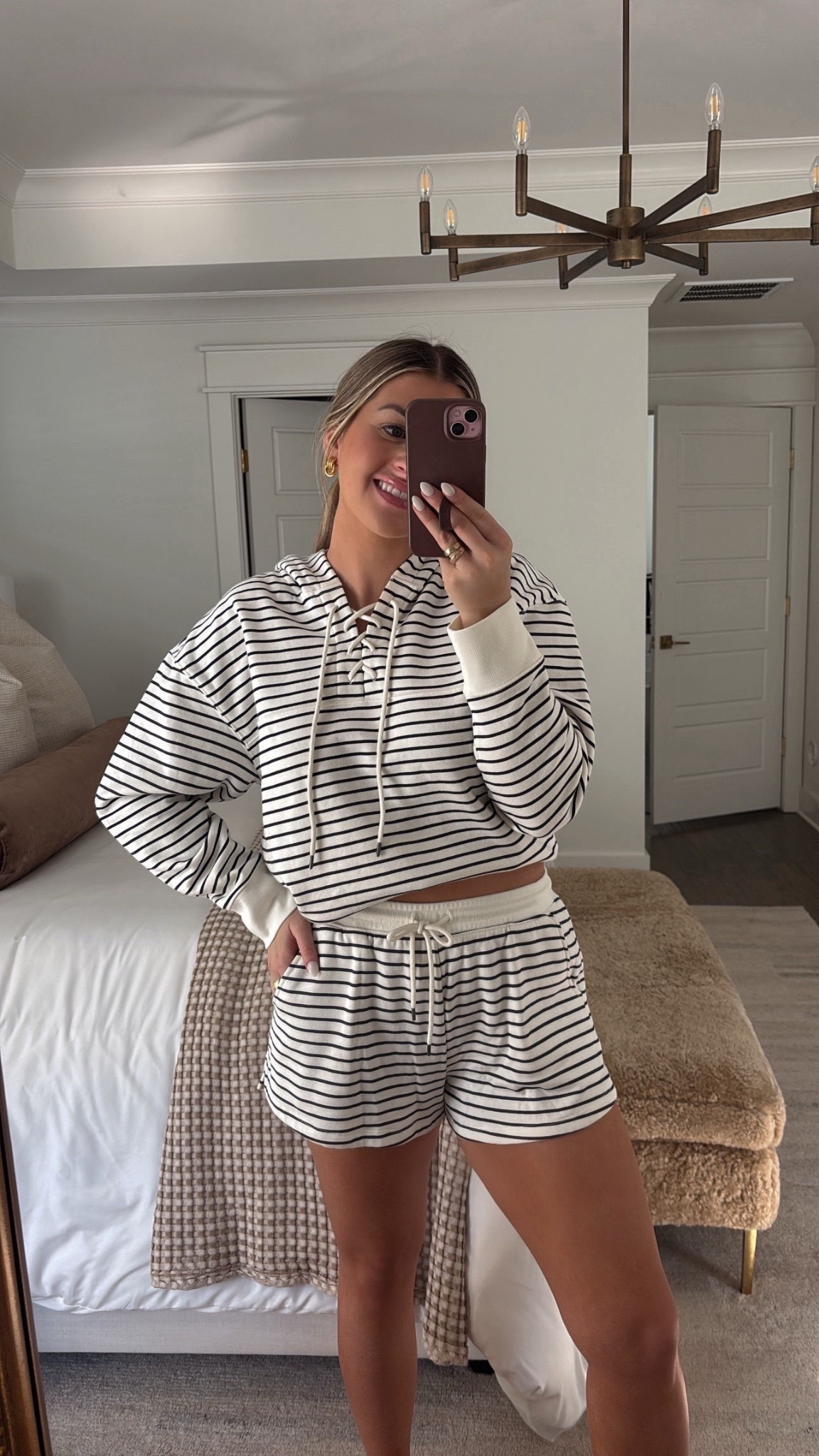 Love this set from Target! Wearing a medium in both top and bottom 🤍



Spring outfits 2026, matching set, casual, loungewear, striped, sidneymarieduke 

#LTKootd
