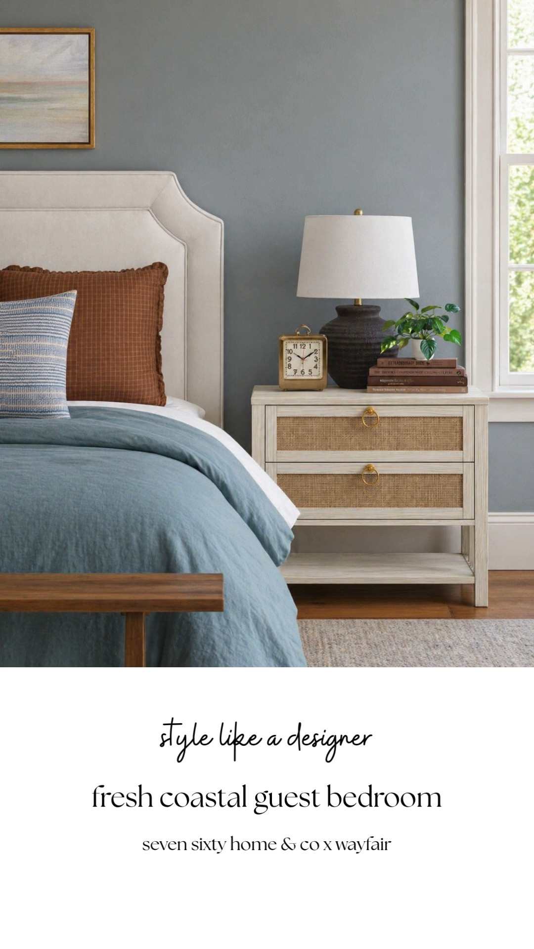 The details that make a bedroom feel finished.
Layered bedding, warm wood tones, and soft contrast create depth without clutter.
This is how you take a bedroom from basic to cohesive.
All pieces sourced from Wayfair. 

 

#LTKHome