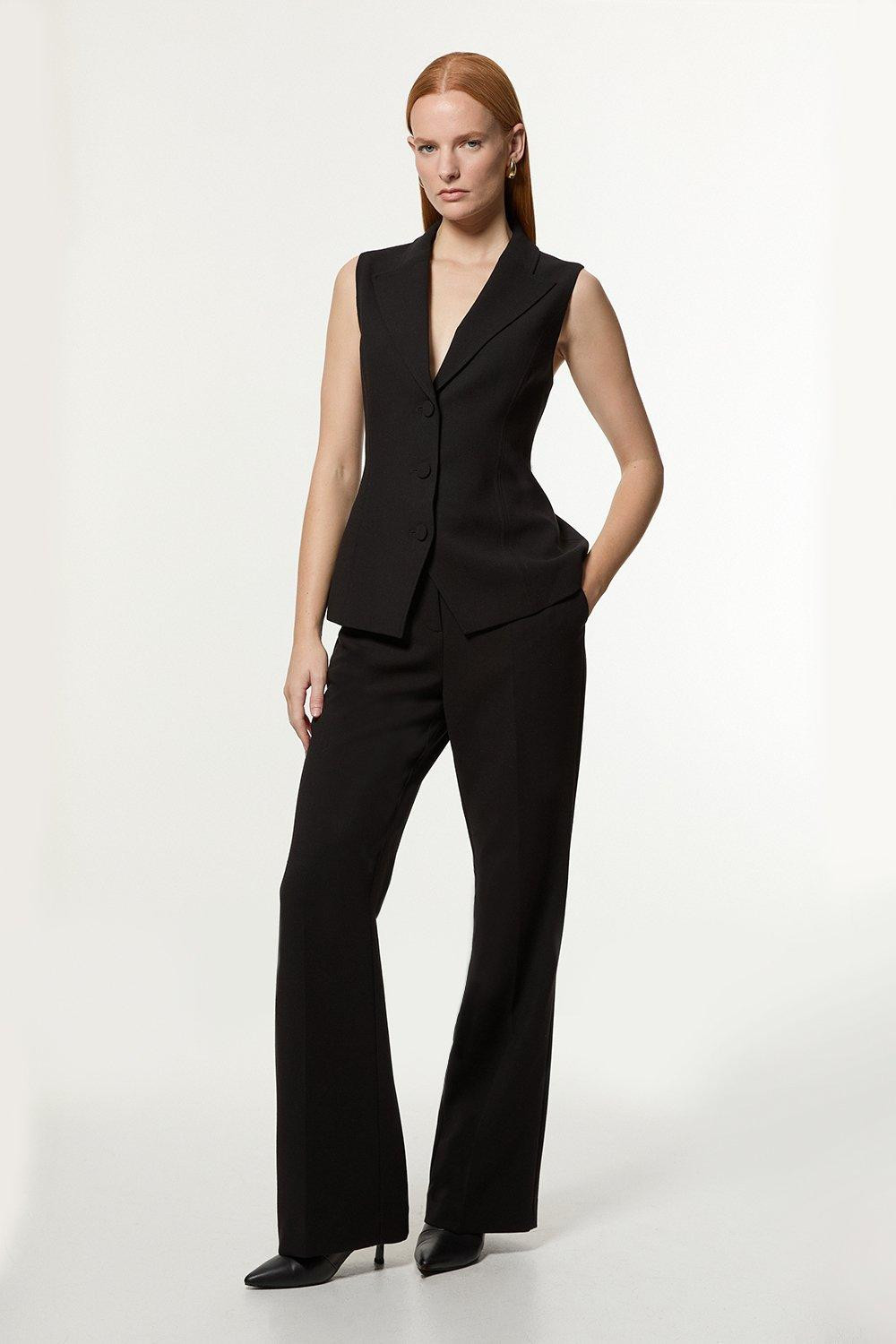 Compact Stretch Essential Tailored Set | Karen Millen UK + IE + DE + NL