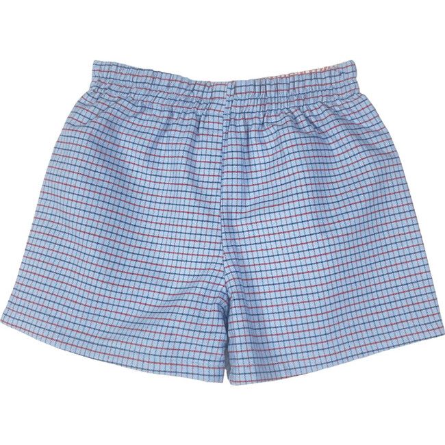 Chevy Reversible Shorts, Blue Plaid / Red Stripe | Maisonette