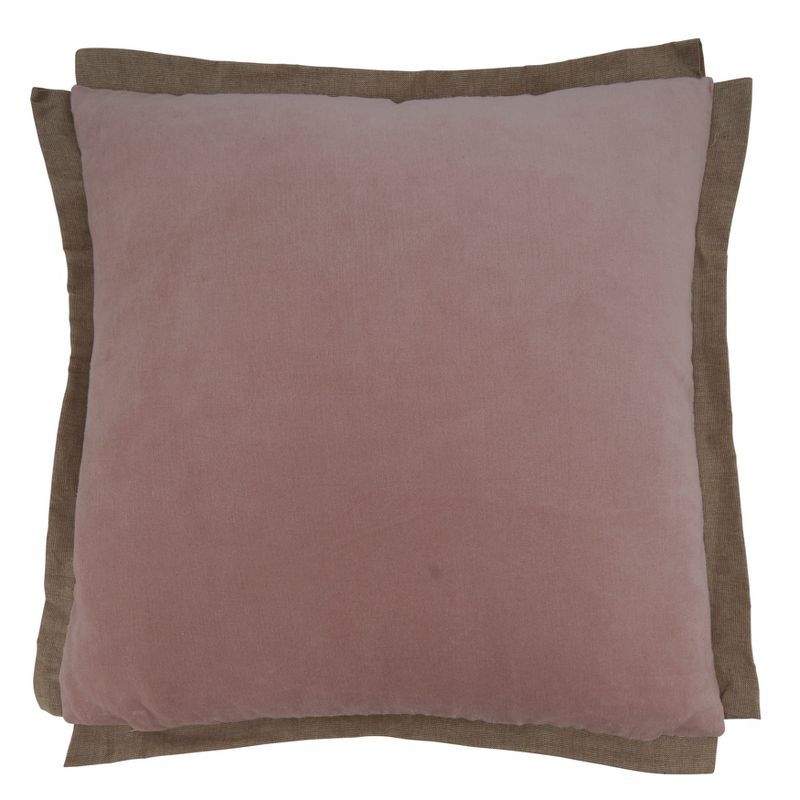 Saro Lifestyle Velvet Flange Throw Pillow With Poly Filling | Target