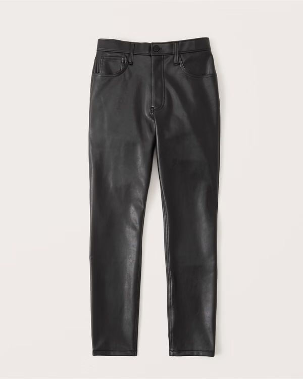 Vegan Leather Skinny Pants | Abercrombie & Fitch (US)
