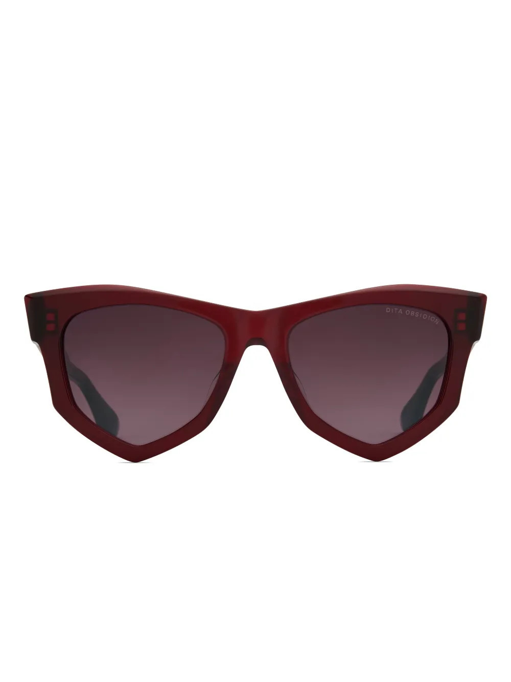 Dita Eyewear Obsidion geometric-frame sunglasses - Red | Farfetch Global