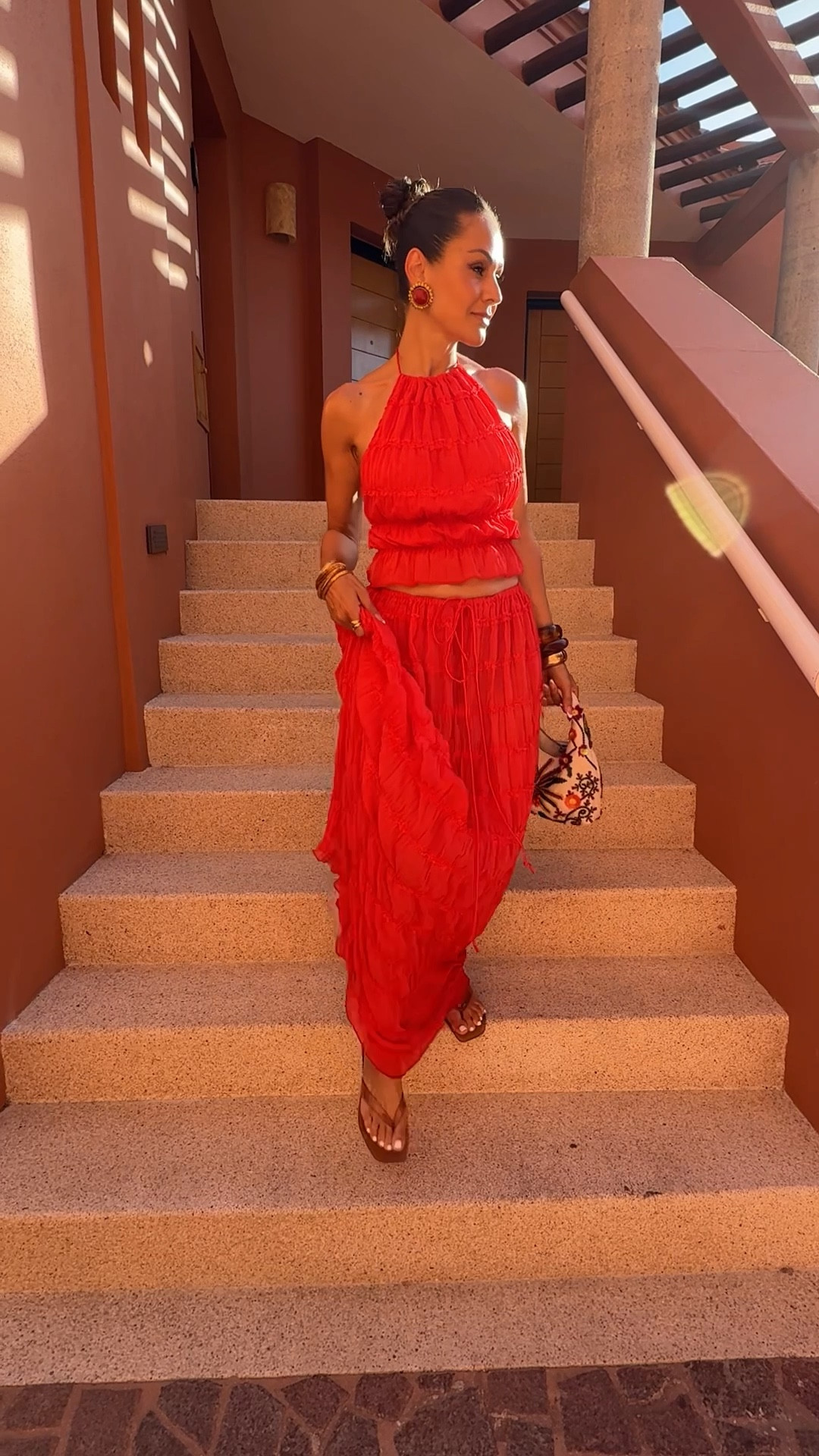 Day 3 dinner look 🫶🏻❤️ the easiest throw on and go skirt set everrrrr.   Wearing small 

#LTKootd #LTKU #LTKOver40