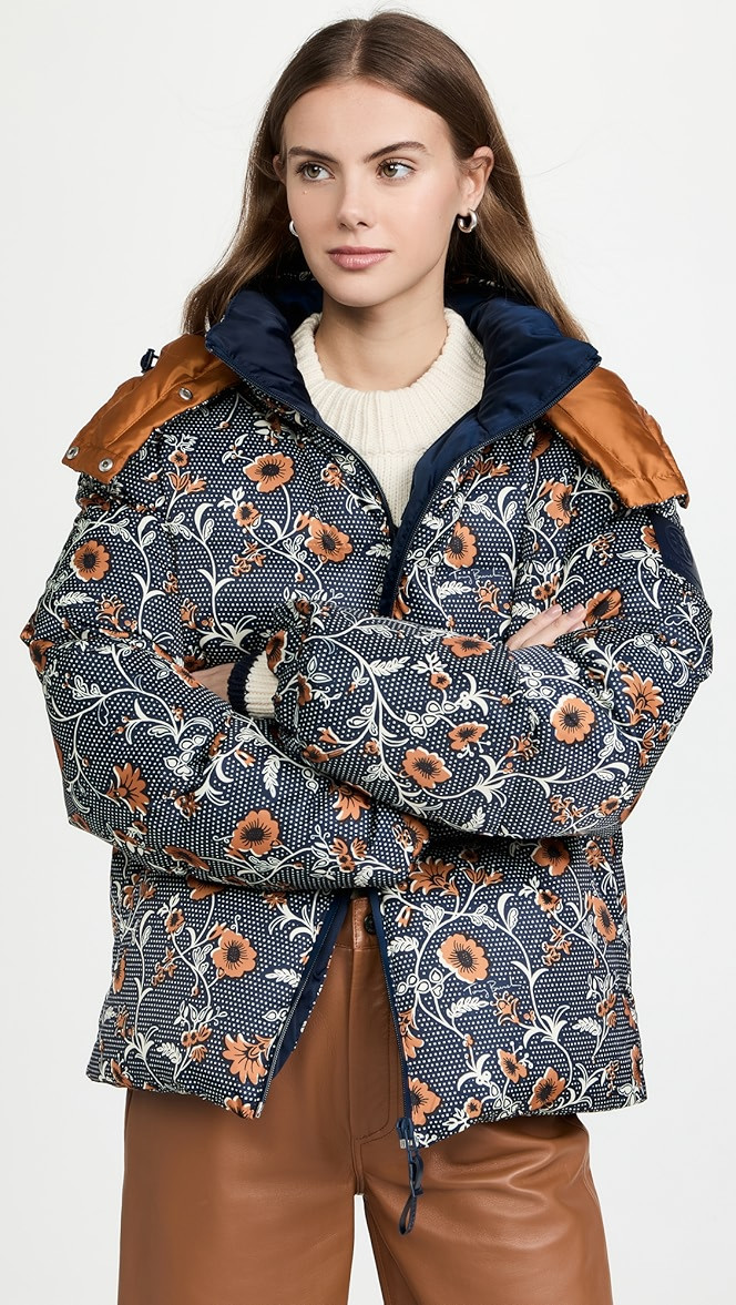 Printed Hooded Down Jacket | Shopbop