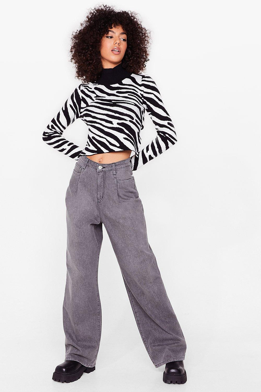 Zebra Backless Knit Top | Nasty Gal (US)