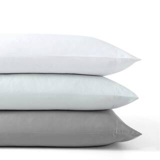 VERA WANG Solid 800 Thread Count 4-Piece White Cotton Blend Sateen Queen Sheet Set-USHSA01164592 ... | The Home Depot