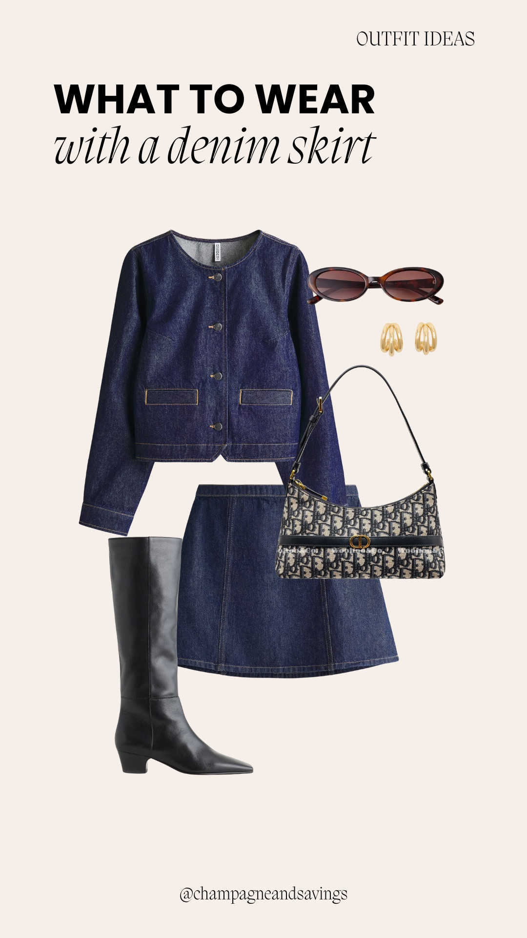 Denim skirt outfitt

#LTKootd