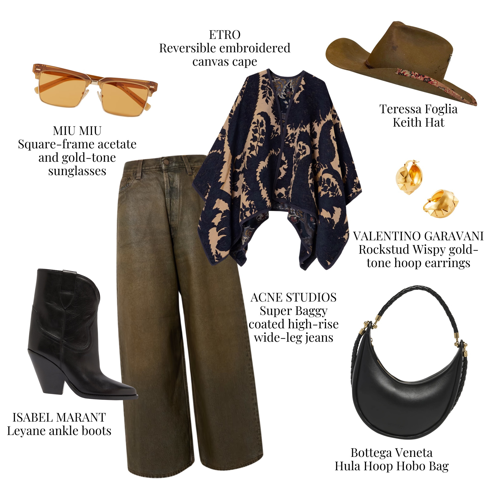 Western boho chic with a modern twist. Layers of texture, bold shapes, and effortless sophistication. Saddle up for style!  #Western
#WesternBohoChic #ETROStyle #ModernCowgirl #StatementLayers #EffortlessElegance #IsabelMarant #BottegaVeneta #TeressaFoglia #AcneStudios #FashionInspo #StyleTheWest

#LTKStyleTip #LTKItBag #LTKShoeCrush