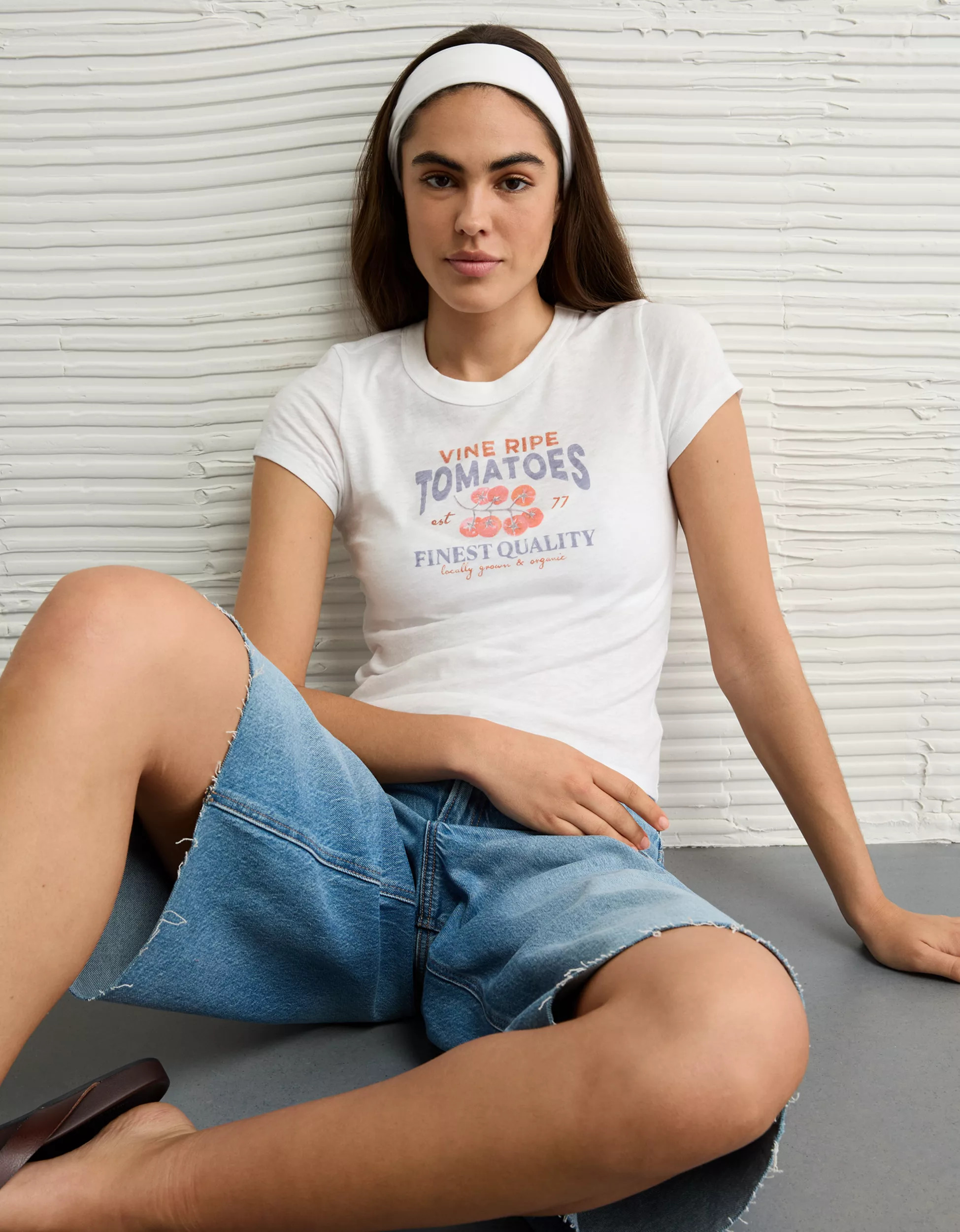 AE Food Graphic Hey Baby Tee | American Eagle Outfitters (US & CA)