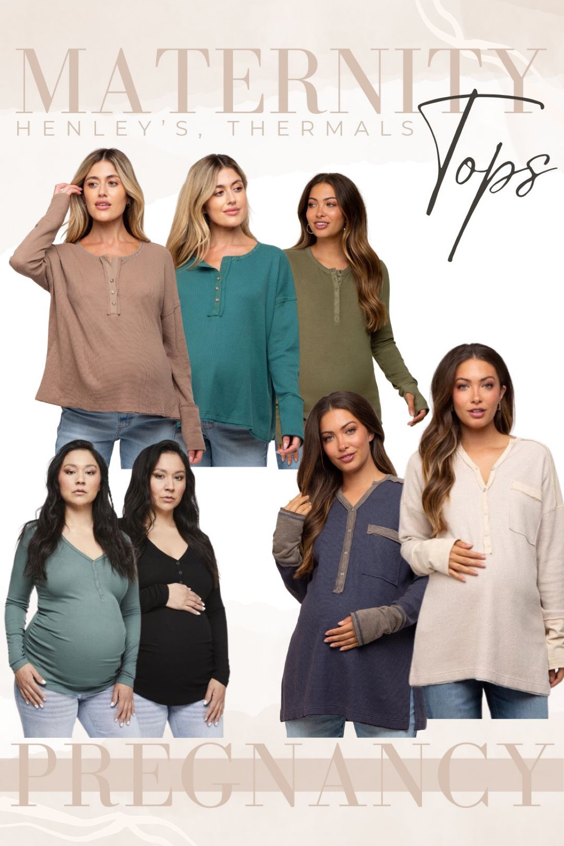 Looking for the perfect fall fashion staple that’s super versatile, especially if you’re pregnant? Check out these Henley and thermal shirts! These pregnancy maternity tops are versatile enough to wear with anything from jeans to skirts and are perfect for fall / winter family photos or a day out with friends. Stay comfortable and stylish this autumn season since they’re the perfect layering piece and breastfeeding friendly so you can continue to wear them after baby, pairing perfectly with all your fall outfits and bump style - from cozy sweaters and jeans to cute fall dresses and boots!

Thanksgiving is right around the corner, and what better way to celebrate than in a comfortable and stylish top that you’re not worried being too restricting when you eat and bump around? Perfect fall / autumn outings, Henley tops are the perfect addition to your fall wardrobe. Pair with your favorite jeans and boots for a classic fall look.

Styling the bump doesn’t have to be a struggle when you have the basic wardrobe pieces you need for everyday outfits - these tops are a must-have for layering in the colder months, plus they look so cute with boots and booties and a pair of jeans (especially flared jeans)! 

Pregnant bump style,
Easy everyday outfits,
Pregnancy Fall fashion 



#LTKstyletip #LTKbump #LTKSeasonal