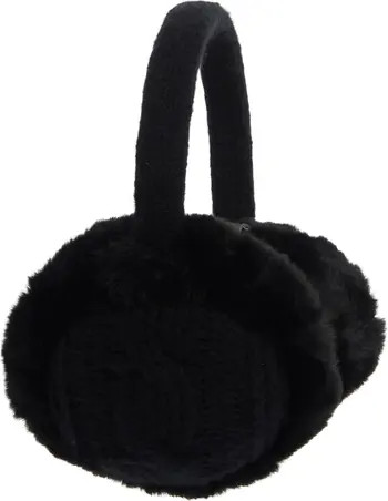 Vince Camuto Faux Fur Cable Knit Ear Muffs | Nordstromrack | Nordstrom Rack