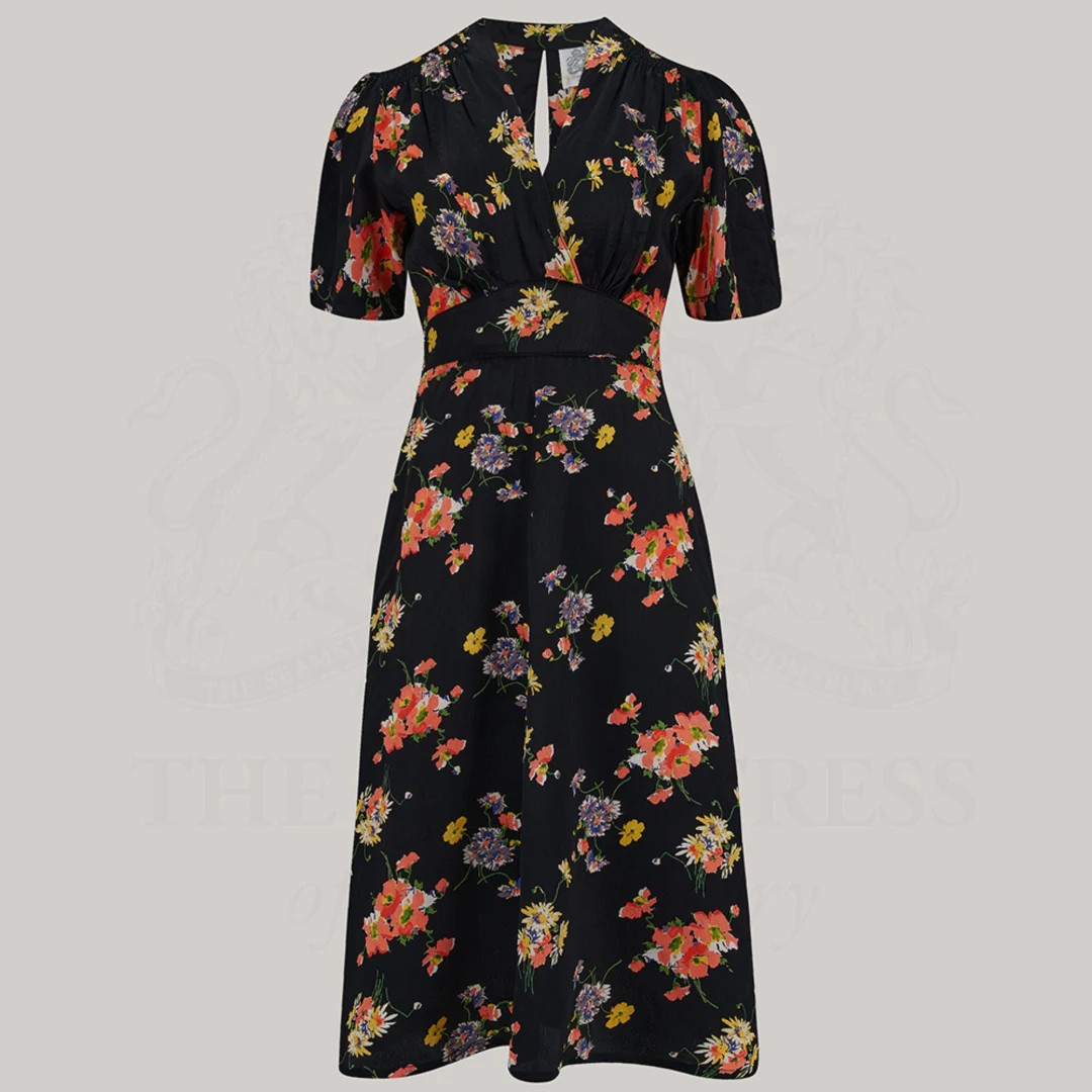 Kleid Dolores in Mayflower | Vintage 1940s Style Damen Kleid | Die Näherin von Bloomsbury - Etsy... | Etsy (US)