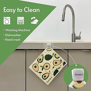 Swedish Dish Cloth, 8-Pack Reusable Paper Towels, Swedish Dish Cloth with 3 Clips, 9 Classified L... | Amazon (CA)