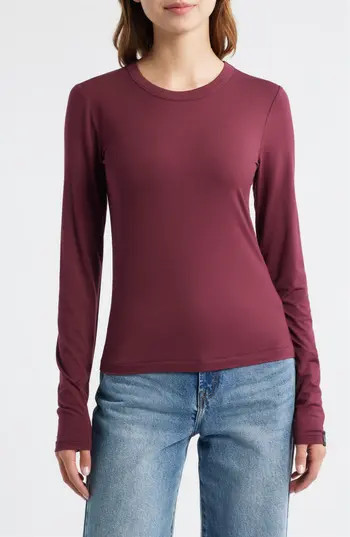 rag & bone Luca Long Sleeve Jersey T-Shirt in Wine at Nordstrom Rack, Size X-Small | Nordstrom Rack