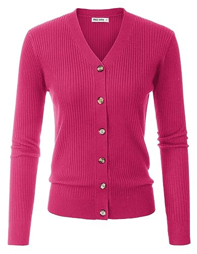 GRACE KARIN Pink Cardigan Sweaters for Women Summer Lightweight Short Cardigan Button Up Open Front Spring Cardigan Jacket | Amazon (US)