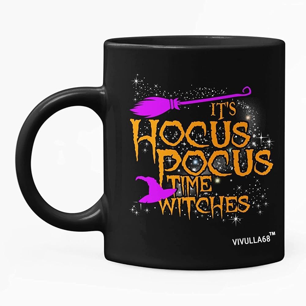 Vivulla68 It's Hocus Pocus Time Witches Black 11Oz, Mug, Cauldron Halloween Decor, Coffee Sanders... | Amazon (US)