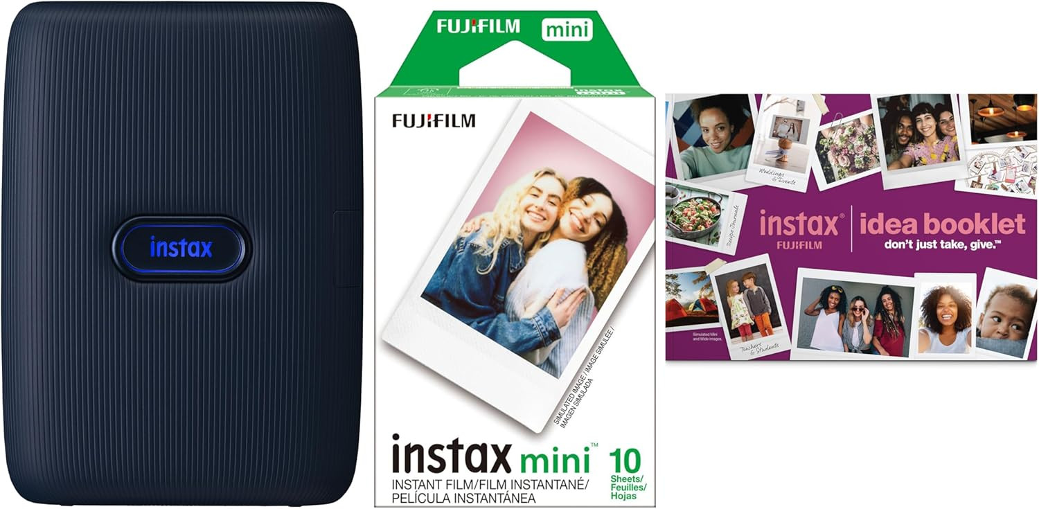 Fujifilm Instax Mini Link Blue Printer Bundle | Amazon (US)
