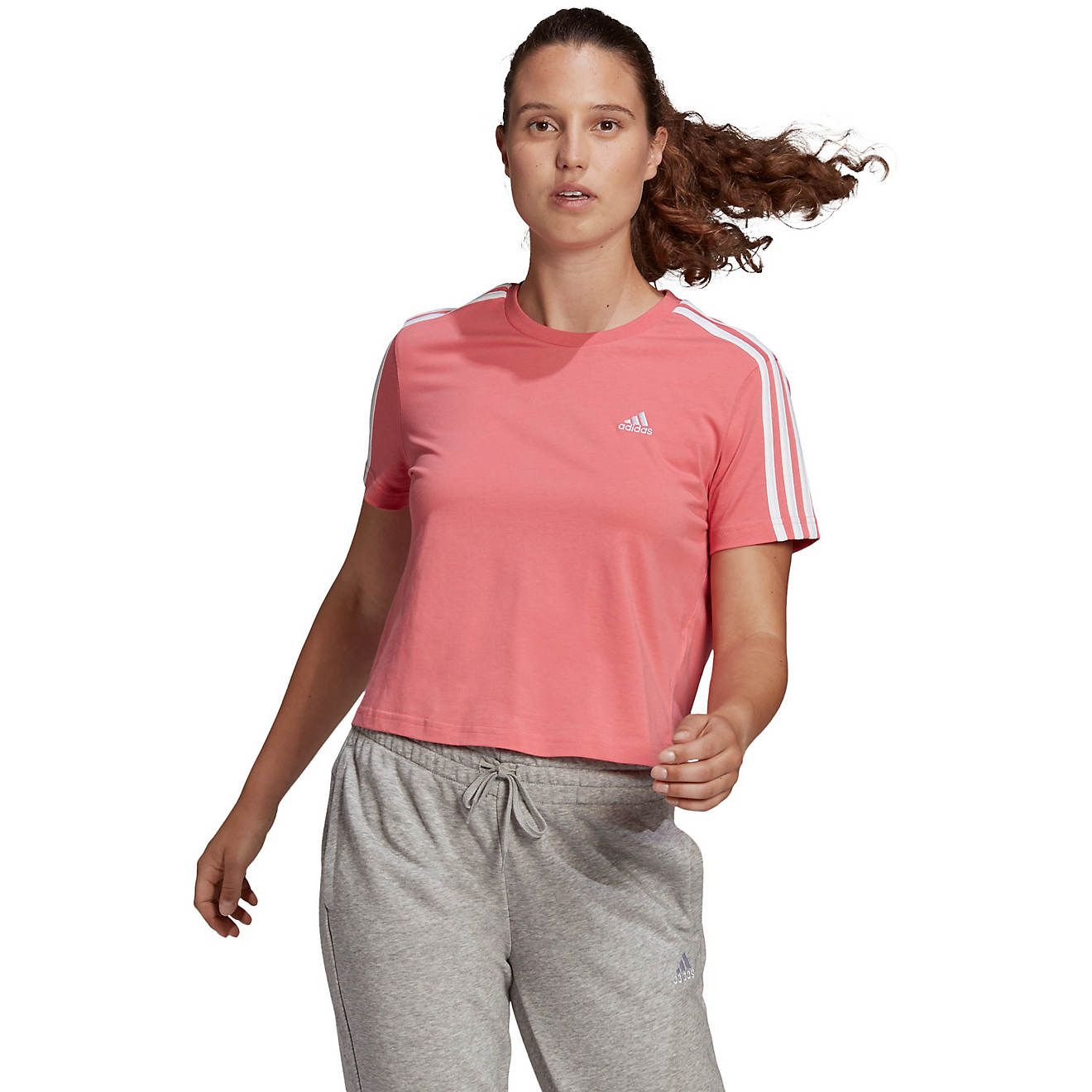 Adidas Women's 3-Stripes Cropped T-shirt | Academy Sports + Outdoor Affiliate