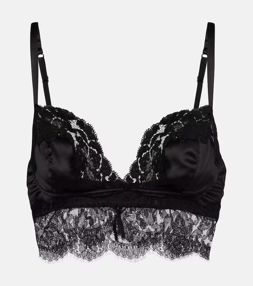 Dolce&Gabbana Lace-trimmed satin bralette | Mytheresa (US/CA)