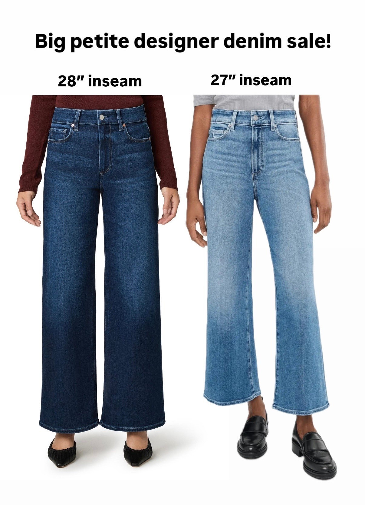 Nordstrom denim Sale includes the popular Paige Anessa jeans in petite sizing or cropped regular — both work on me depending on the inseam you want!

I also have the Frame Le slim straight jeans in 24 petite

#LTKSeasonal