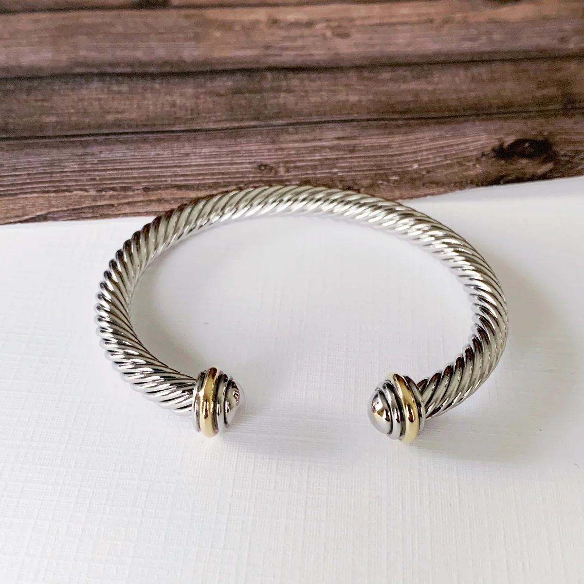 Cable Bracelet Collection :: Becky Mixed Metals | Baubles & Bits