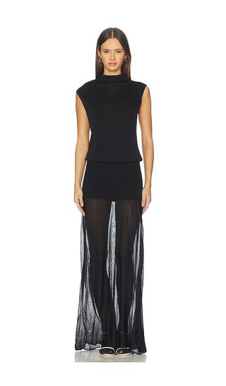 SRG Charmain Blouson Dress in Black. - size L | Revolve Clothing (Global)