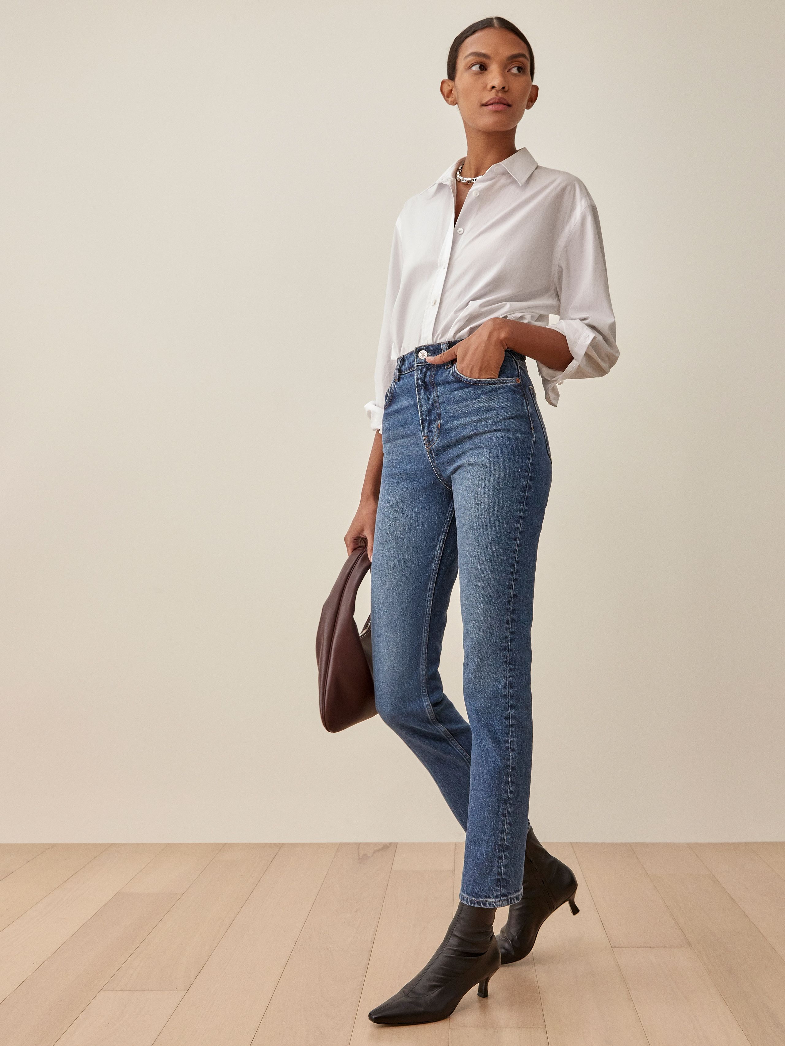 Liza Ultra High Rise Straight Jeans | Reformation (US & AU)