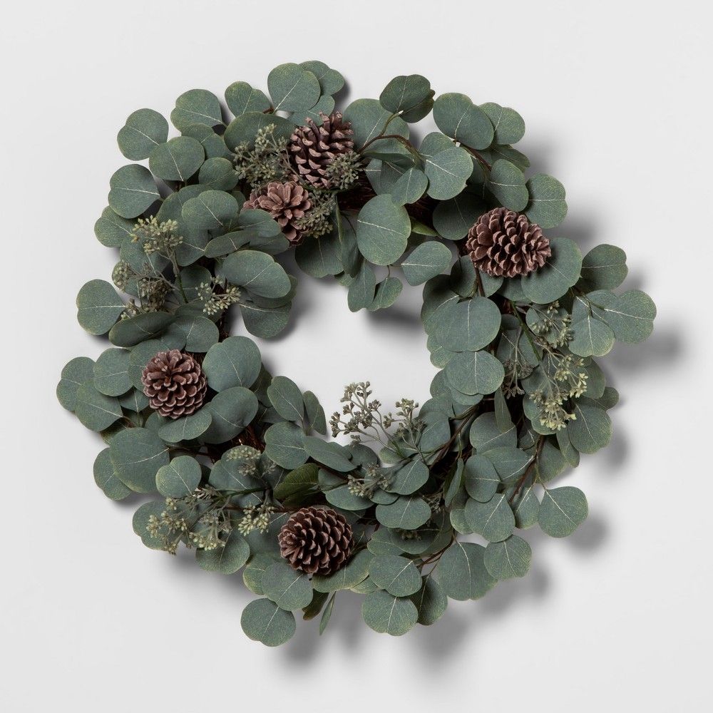 Wreath Eucalyptus Pinecone - Hearth & Hand with Magnolia | Target