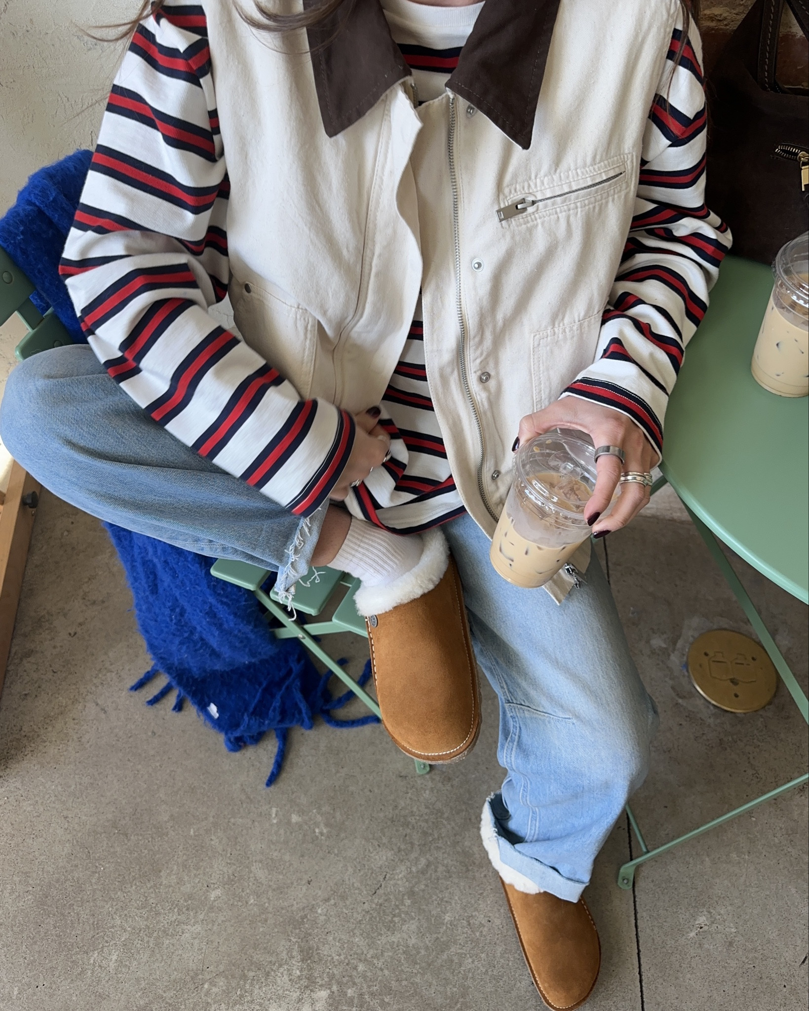 comfy cutie birks in color mink! shirt is sold out online but I linked similar I bought in store wearing a small