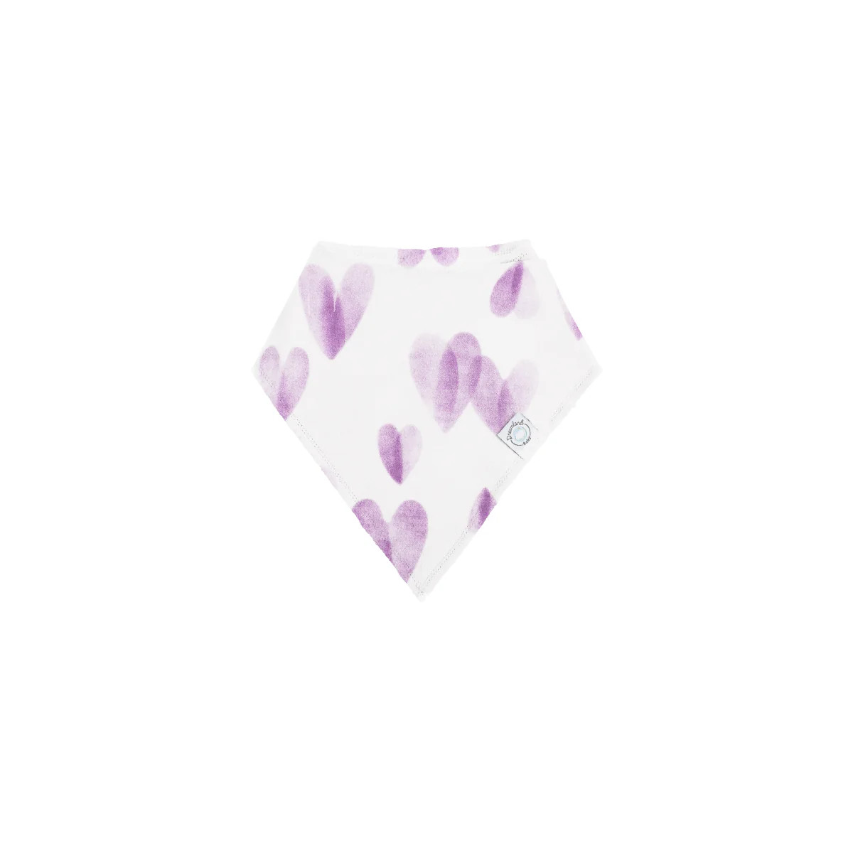 Dream Bandana Bib - Lavender Hearts | Dreamland Baby