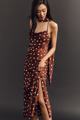 Scarf Midi Slip Dress | Anthropologie (US)