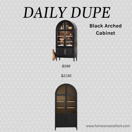 Daily Dupe:  Black arched cabinet edition.  

Sam’s Club Mark Enzo cabinet.  Wayfair Annetta Bookcase. 

#LTKhome #LTKfamily